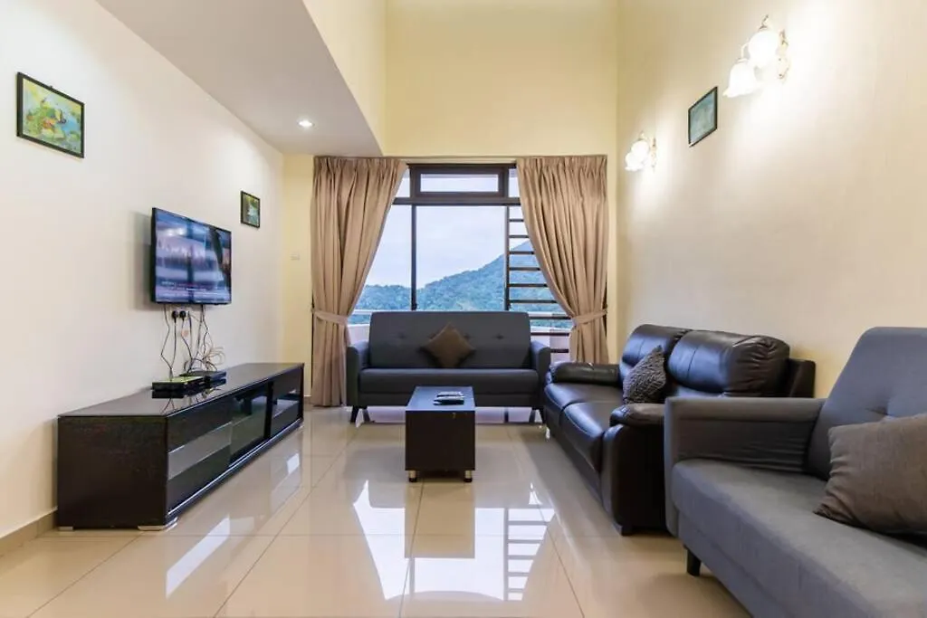 Sea View Penthouse Comfy Home At Batu Feringgi 0*,